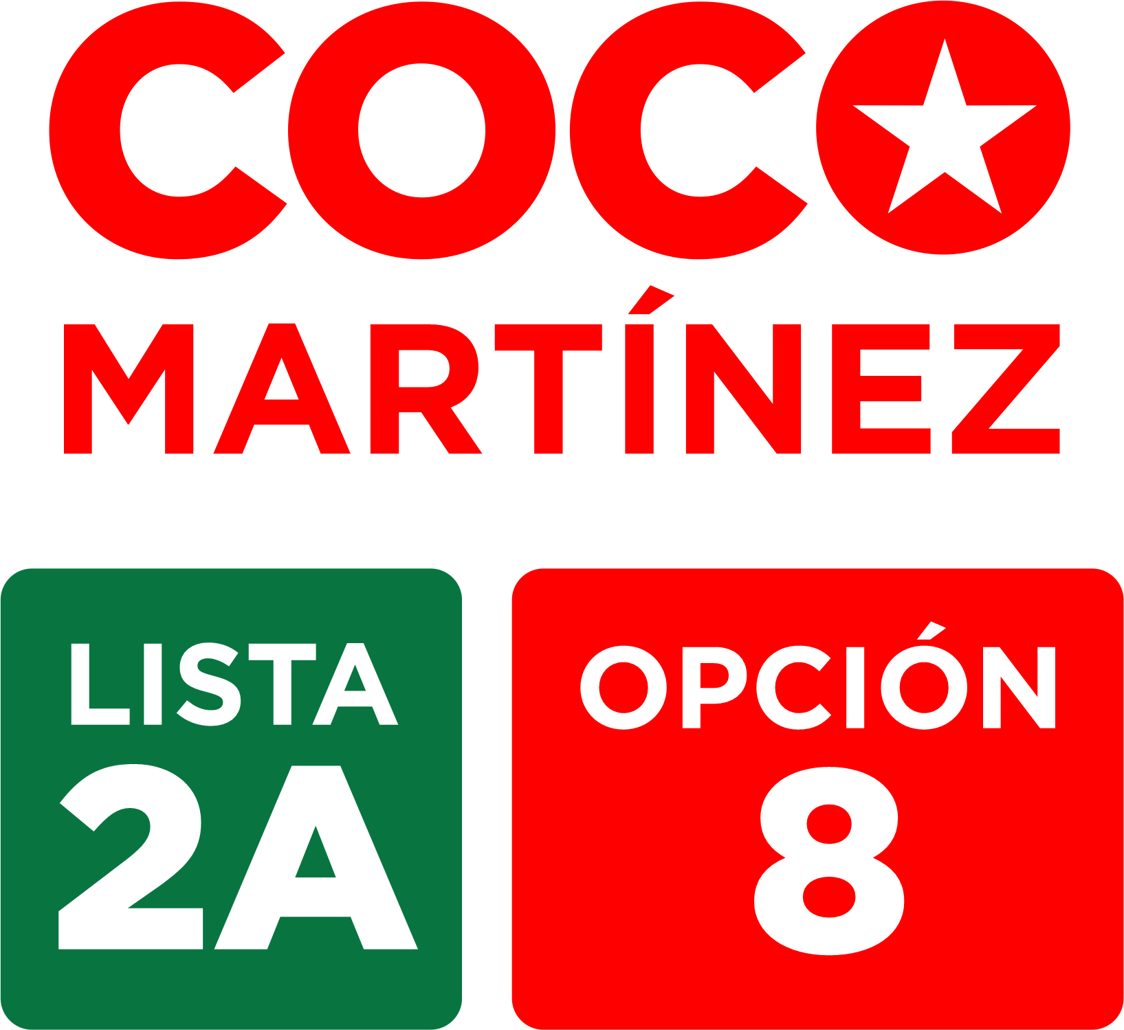 Coco Martínez · Lista 2A · Opción 8